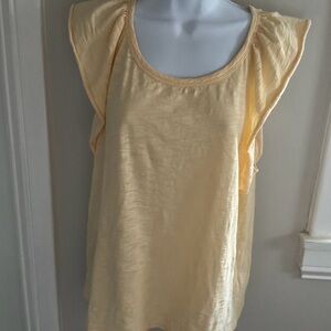 Lilla P Light Yellow Short Sleeve Top